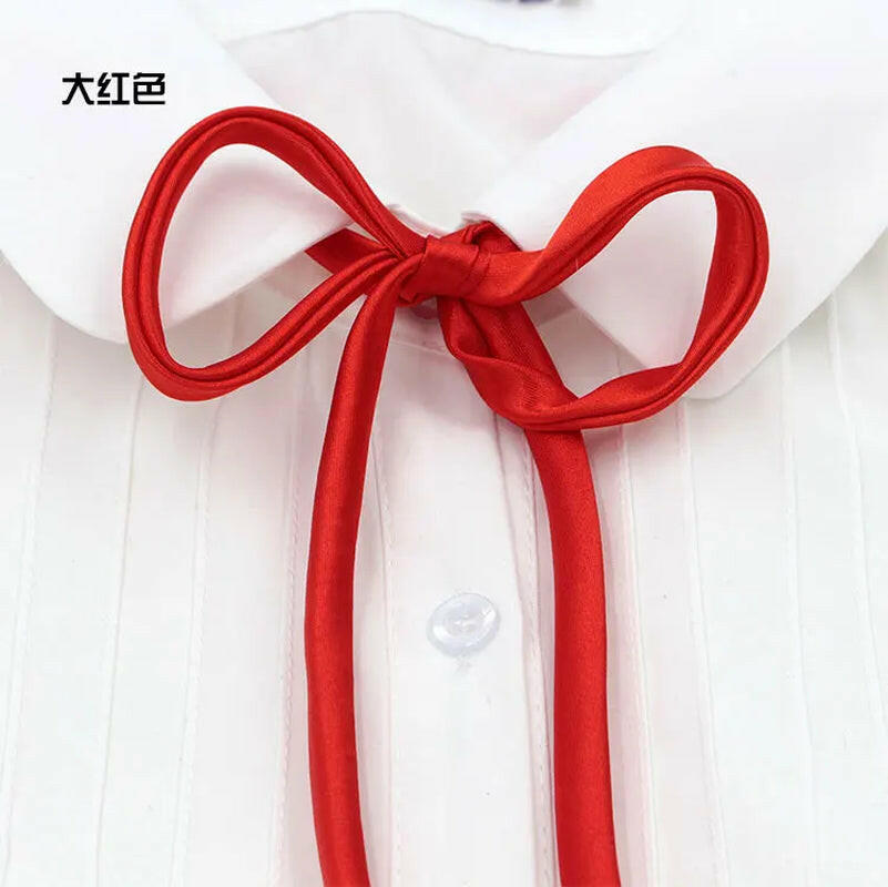 School Uniform Women Bowtie Ribbon Led Rope New Necktie Handmade Womans Clothing Shirt Butterfly Bow Tie for Women.