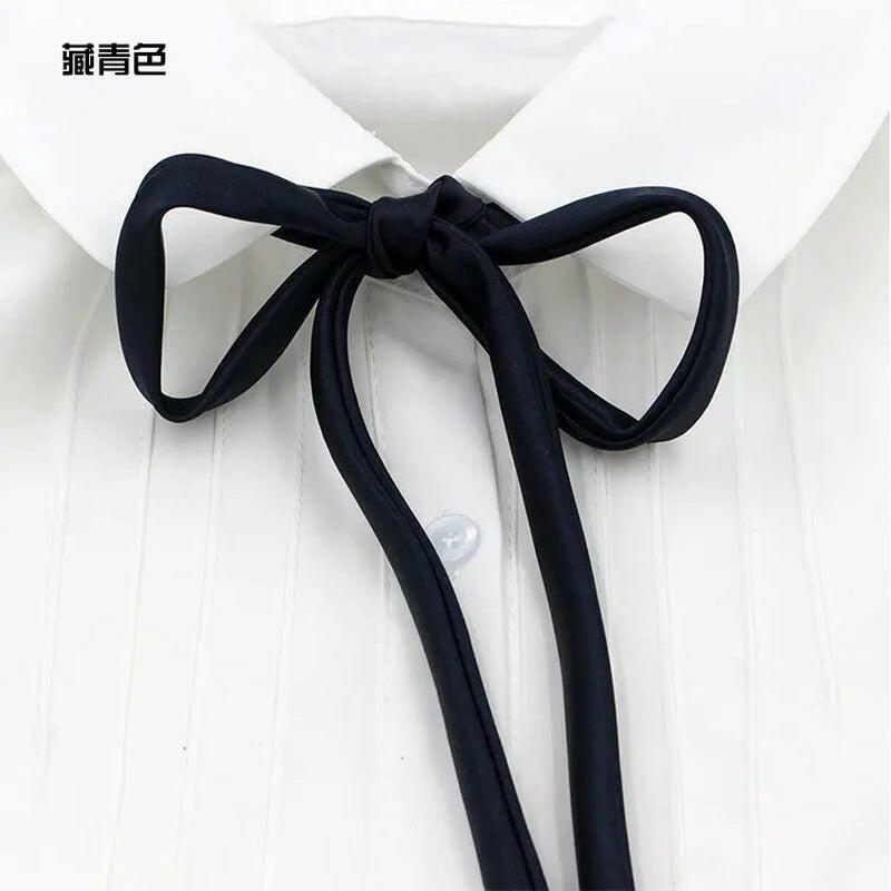 School Uniform Women Bowtie Ribbon Led Rope New Necktie Handmade Womans Clothing Shirt Butterfly Bow Tie for Women.