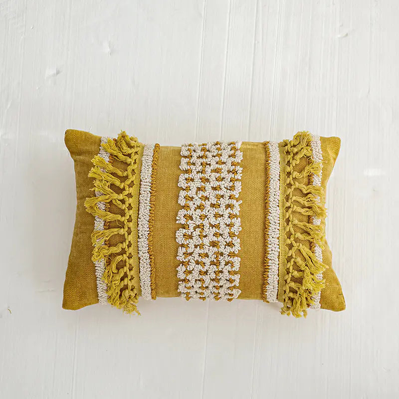 Bohemian Velvet Handmade Embroidery Cushion Cover