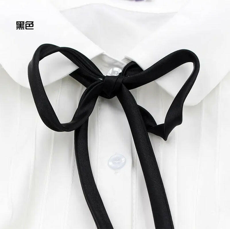 School Uniform Women Bowtie Ribbon Led Rope New Necktie Handmade Womans Clothing Shirt Butterfly Bow Tie for Women.