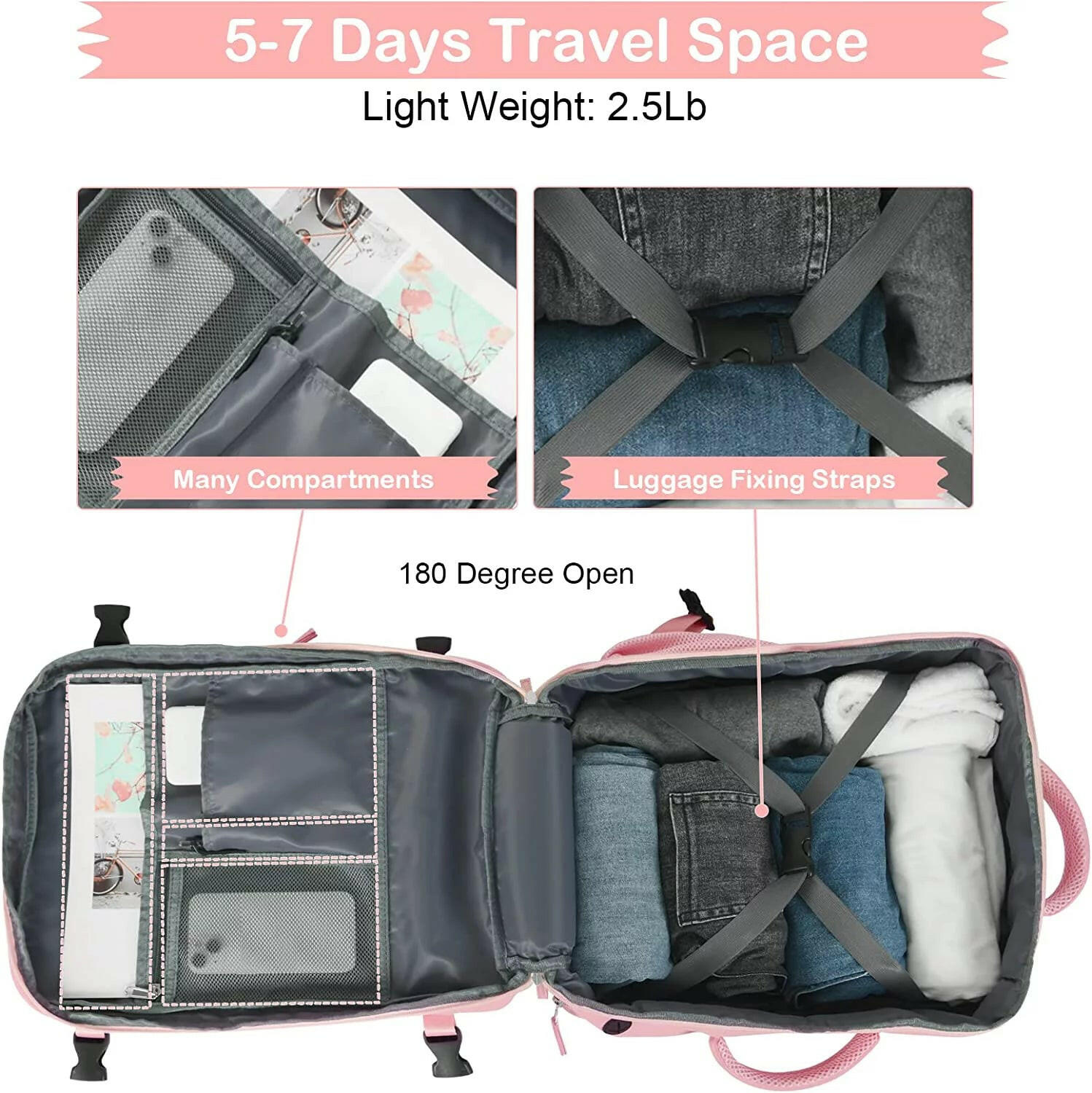 Extra Large Travel Backpack for Women,Carry on Backpack,17 Inch Laptop Backpack,Hiking Backpack,School Bag,Pink.
