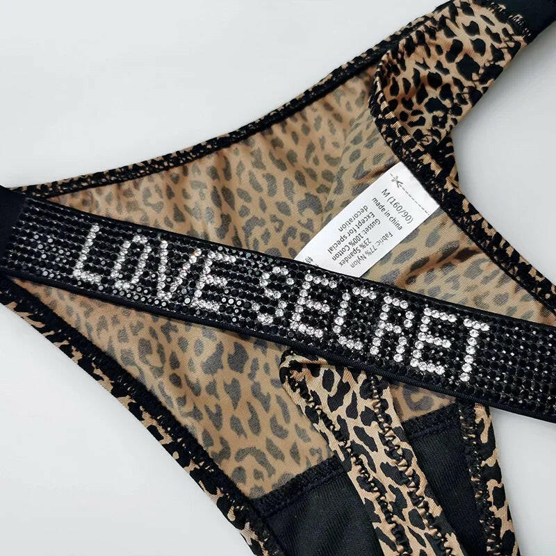 Shiny Rhinestone Thong Women Low Waist Panties Femme Sexy Underwear Ladies Briefs Lingere Panty Underware Lingerie Thongs T Pant.