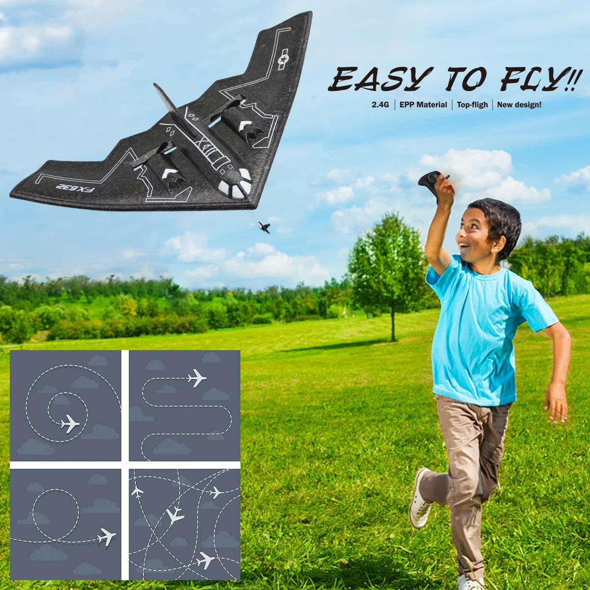 Remote Control Planes for Adults with 2 Batteries , B2 Spirit RC Airplanes for Kids 14+.