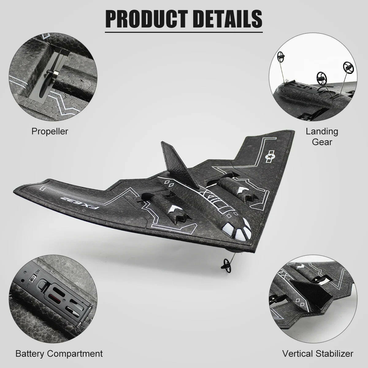 Remote Control Planes for Adults with 2 Batteries , B2 Spirit RC Airplanes for Kids 14+.