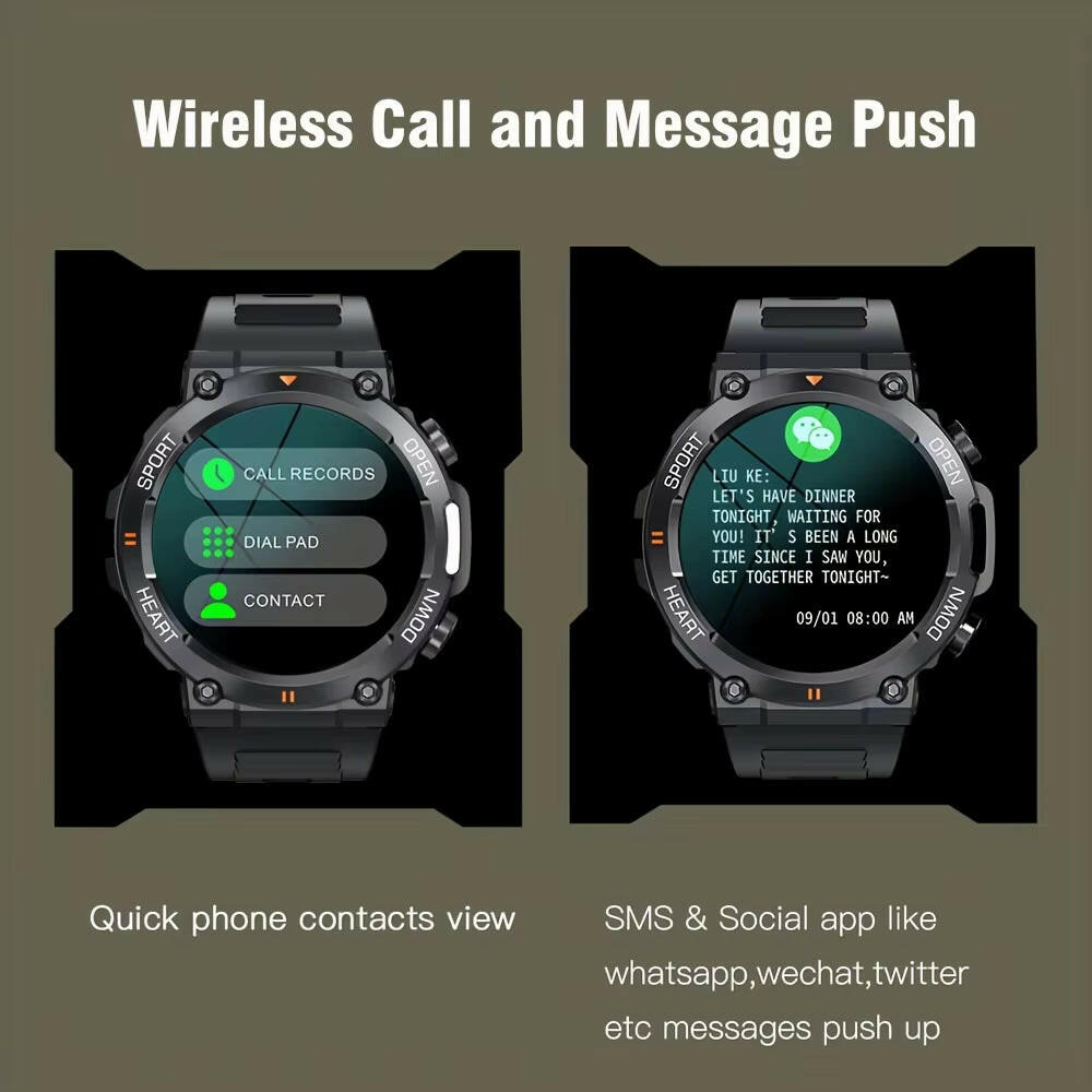 K56Pro Smart Watch for Men Heart Rate Blood Bluetooth Sport 400Mah Long Standby 1.39 Inch 360*360 HD Screen Outdoors Smartwatch.