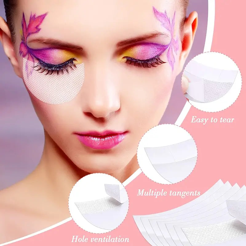 Half-Moon Shape Eyeshadow Patches for Makeup Residue