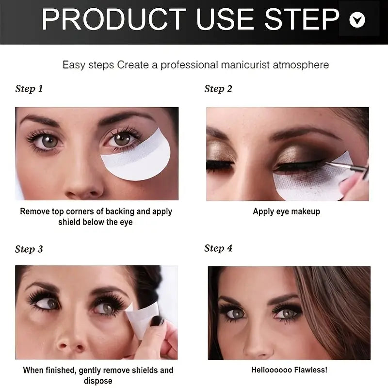 Half-Moon Shape Eyeshadow Patches for Makeup Residue