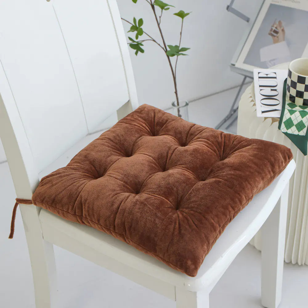 Thick Crystal Velvet Cushion for Office Chair or Sofa