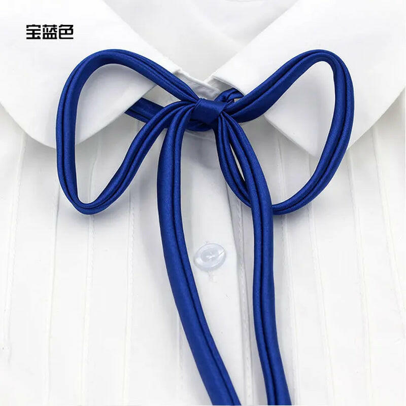 School Uniform Women Bowtie Ribbon Led Rope New Necktie Handmade Womans Clothing Shirt Butterfly Bow Tie for Women.