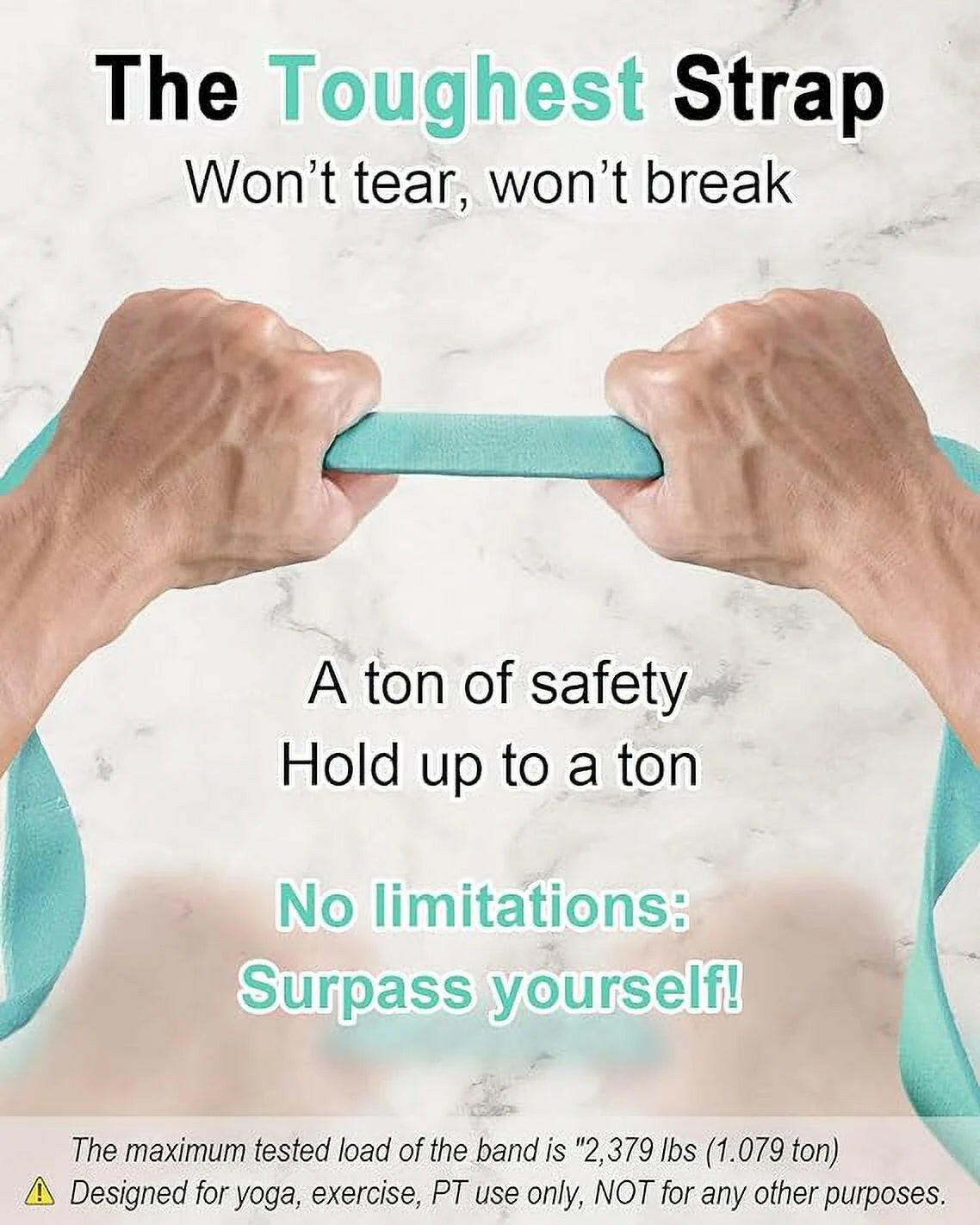 Yoga Mat Holder (Mat Not Incl.), Adjustable Yoga Mat Carrier, Turquoise.