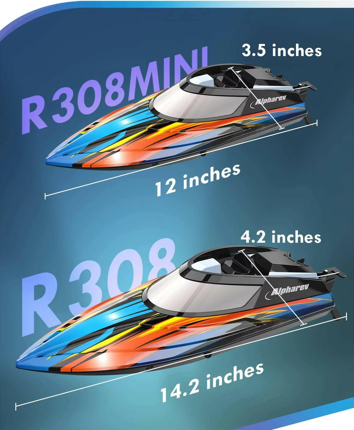 2 Packs RC Boat with Case, 20+ MPH Remote Control Boat for Pool Lake, RC Toys for Adults Kids.