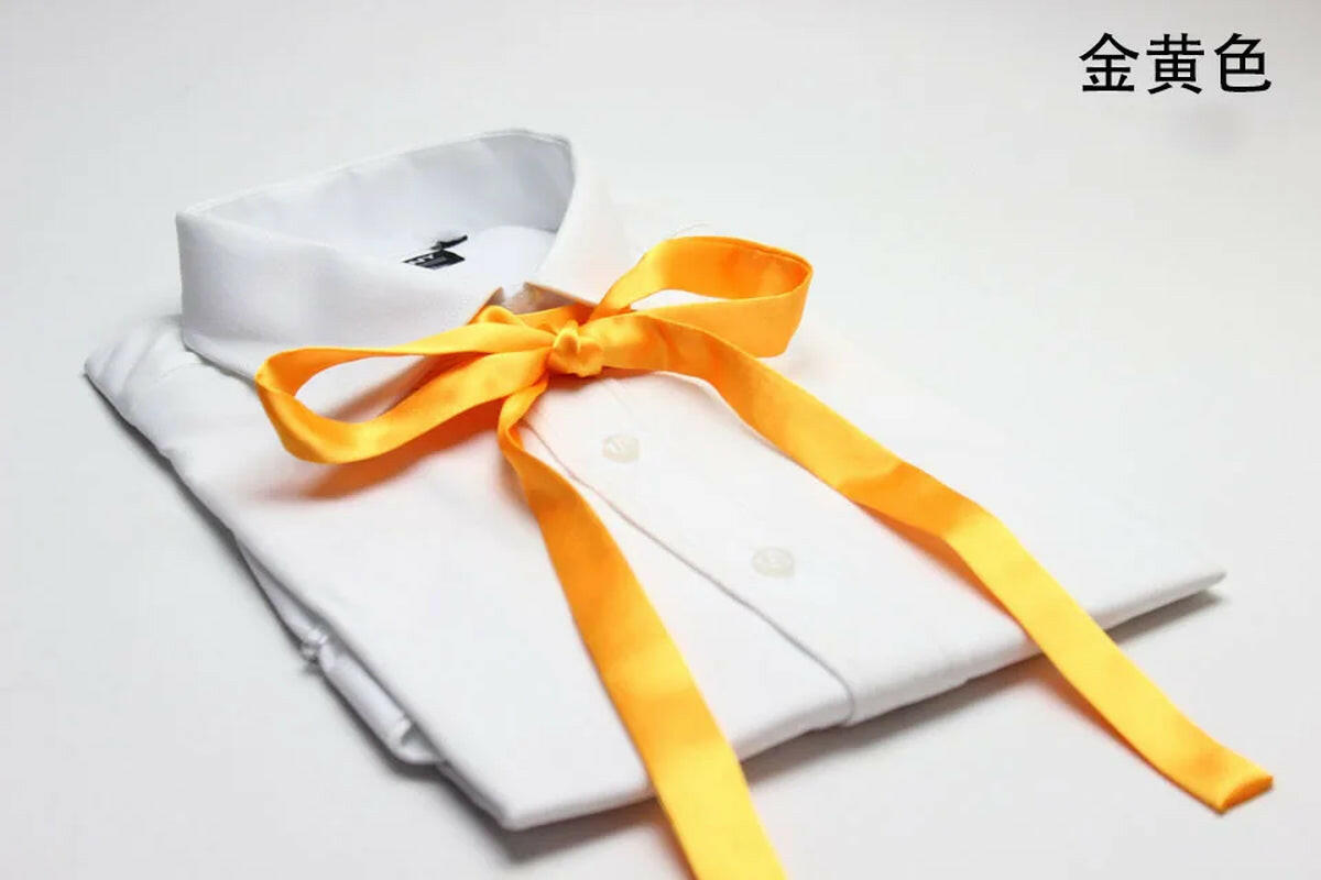 School Uniform Women Bowtie Ribbon Led Rope New Necktie Handmade Womans Clothing Shirt Butterfly Bow Tie for Women.