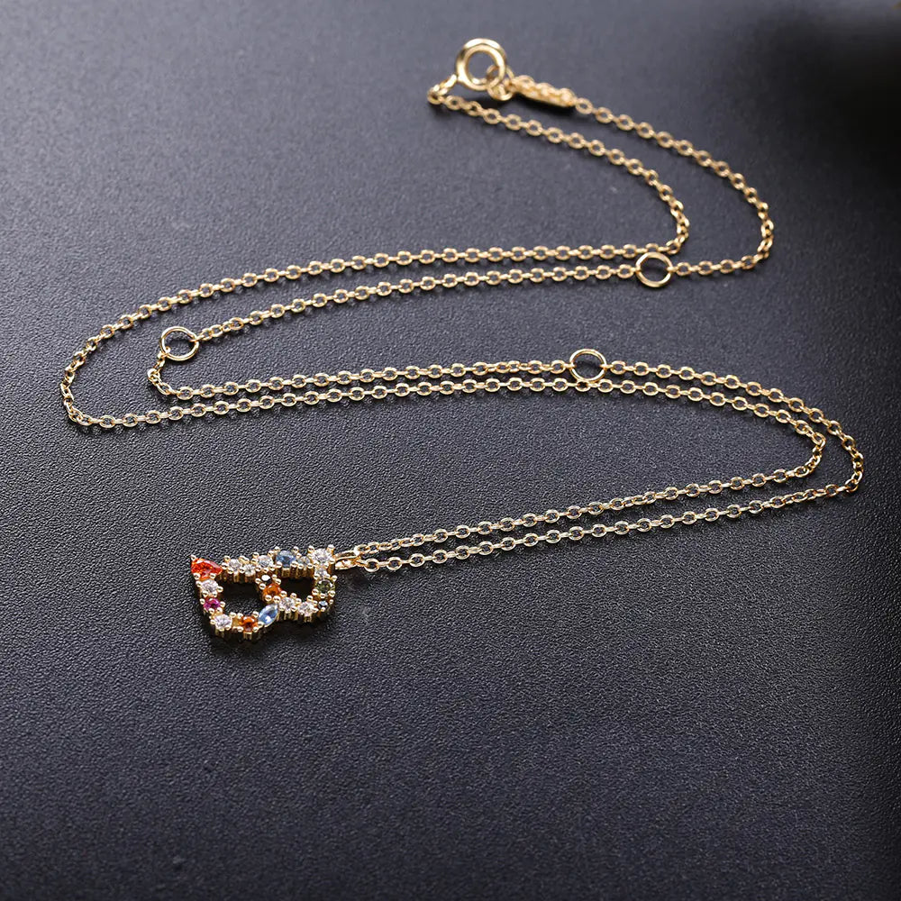S925 Sterling Silver DIY Letter Pendant Necklace