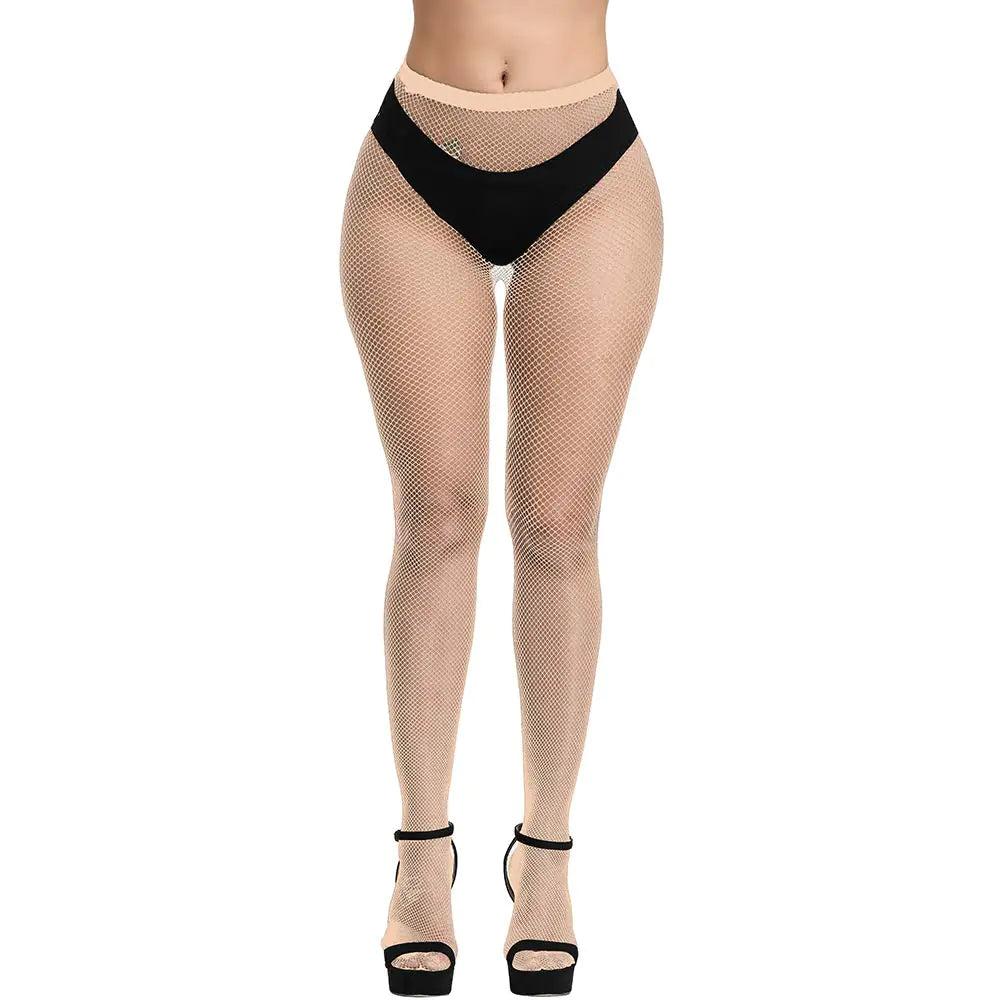 AWODUPH Fishnet Stockings for Women Sexy Womens Fishnet Stockings Lingerie Tights Bodysuit nude-Small-Grid