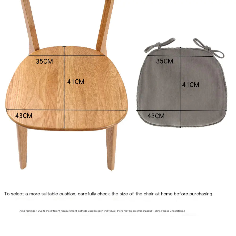 Thick Corduroy Chair Cushion for Office and Classroom