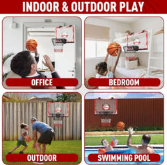 Children Indoor Basketball Framer, Basketball Frame Noise Reduction and 9 Modes, Led Lighting Scratch Resistant Electronic Scoreboard.