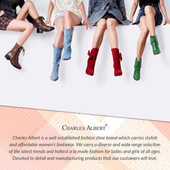 Cowboy Boots for Women Mid-Calf Boot Embroidered Stiching Western Cowgirl Boots Low Stacked Heel.