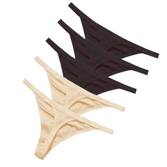 5 Pcs/Lot Sexy Women Cotton G String Thongs Low Waist Seamless Female Underpants Solid Color High Elasticity Underwear Lingere