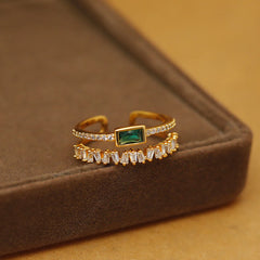 Zircon Adjustable Women'S Ring.