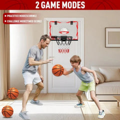 Children Indoor Basketball Framer, Basketball Frame Noise Reduction and 9 Modes, Led Lighting Scratch Resistant Electronic Scoreboard.