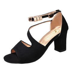 Elegant mid-heel sandals designed for comfort and style, perfect for formal occasions and everyday wear.