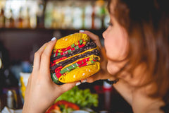 - Men Women Funny Burger Socks Box - 2 Pairs.