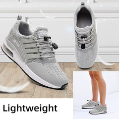 Womens Lightweight Air Running Shoes, Breathable Gym Jogging Running Tennis Sneakers with Air Cushion,No Tie.