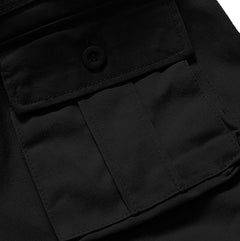 Men'S Shorts Summer Men Cotton Loose Shorts Casual Cargo Shorts Outdoors Pocket Beach Short Pants Black.