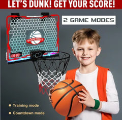 Children Indoor Basketball Framer, Basketball Frame Noise Reduction and 9 Modes, Led Lighting Scratch Resistant Electronic Scoreboard.