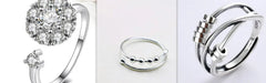 Rotatable Titanium Steel Ring with Stars, Sun, Moon