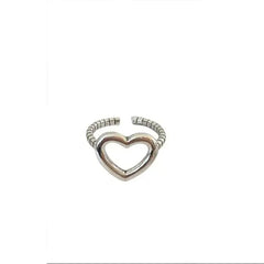 Minimalist Heart Cutout Ring for Women - Trendy Retro