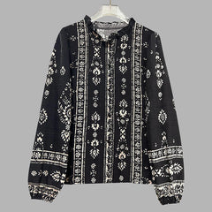 Elegant Printed Shirts for Women - Flowy Bohemian Shirts.