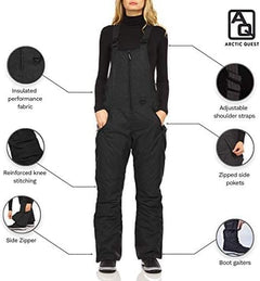 Womens Ski Snow Bibs Pants Insulated Water Resistant Overalls Snowboarding Winter Waterproof Pants Women.