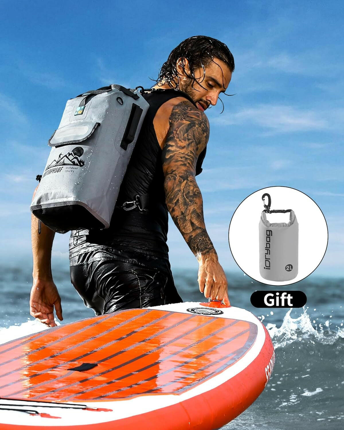 Dry Bag Backpack Waterproof Floating 20L/30L/40L, Dry Bags Waterproof Backpack for Men, Dry Sack Waterproof Bag.