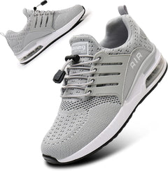 Womens Lightweight Air Running Shoes, Breathable Gym Jogging Running Tennis Sneakers with Air Cushion,No Tie.