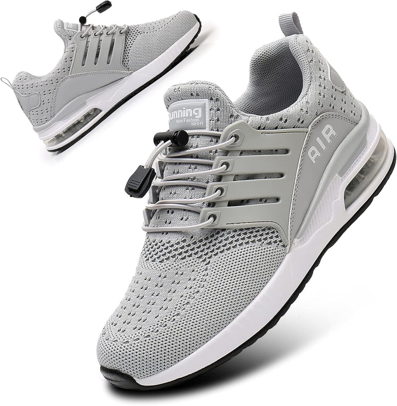 Womens Lightweight Air Running Shoes, Breathable Gym Jogging Running Tennis Sneakers with Air Cushion,No Tie.