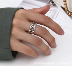 Minimalist Heart Cutout Ring for Women - Trendy Retro