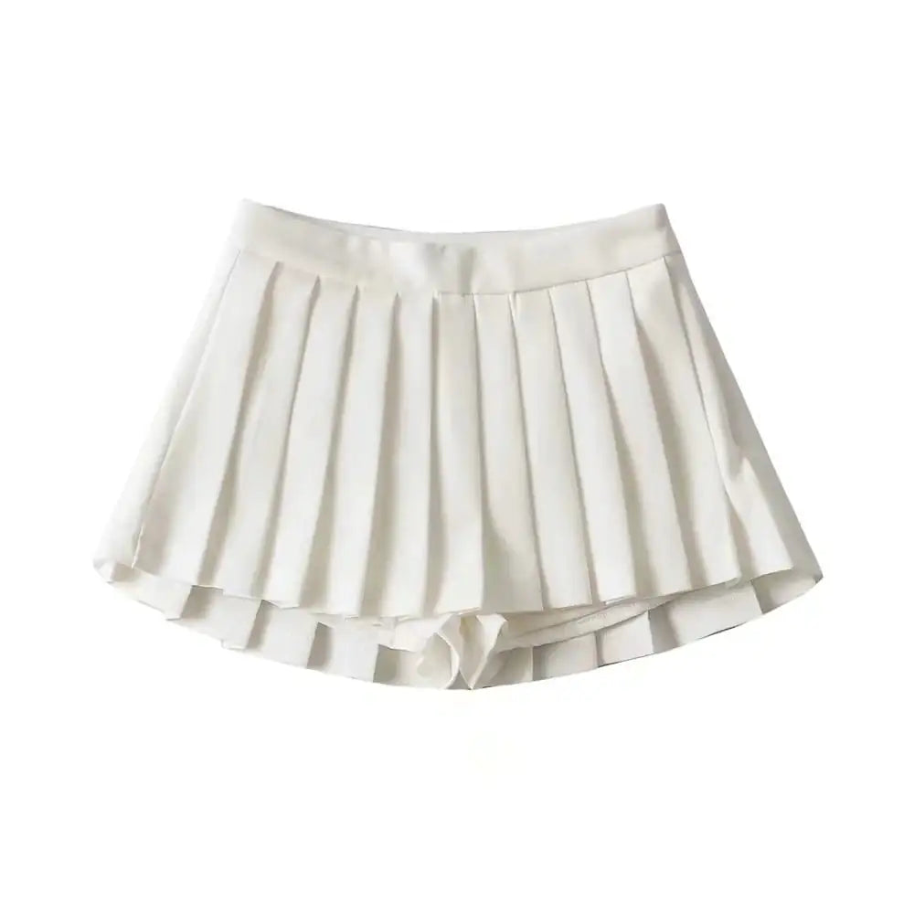 Women's High Waist A-line Pleated Skirt.