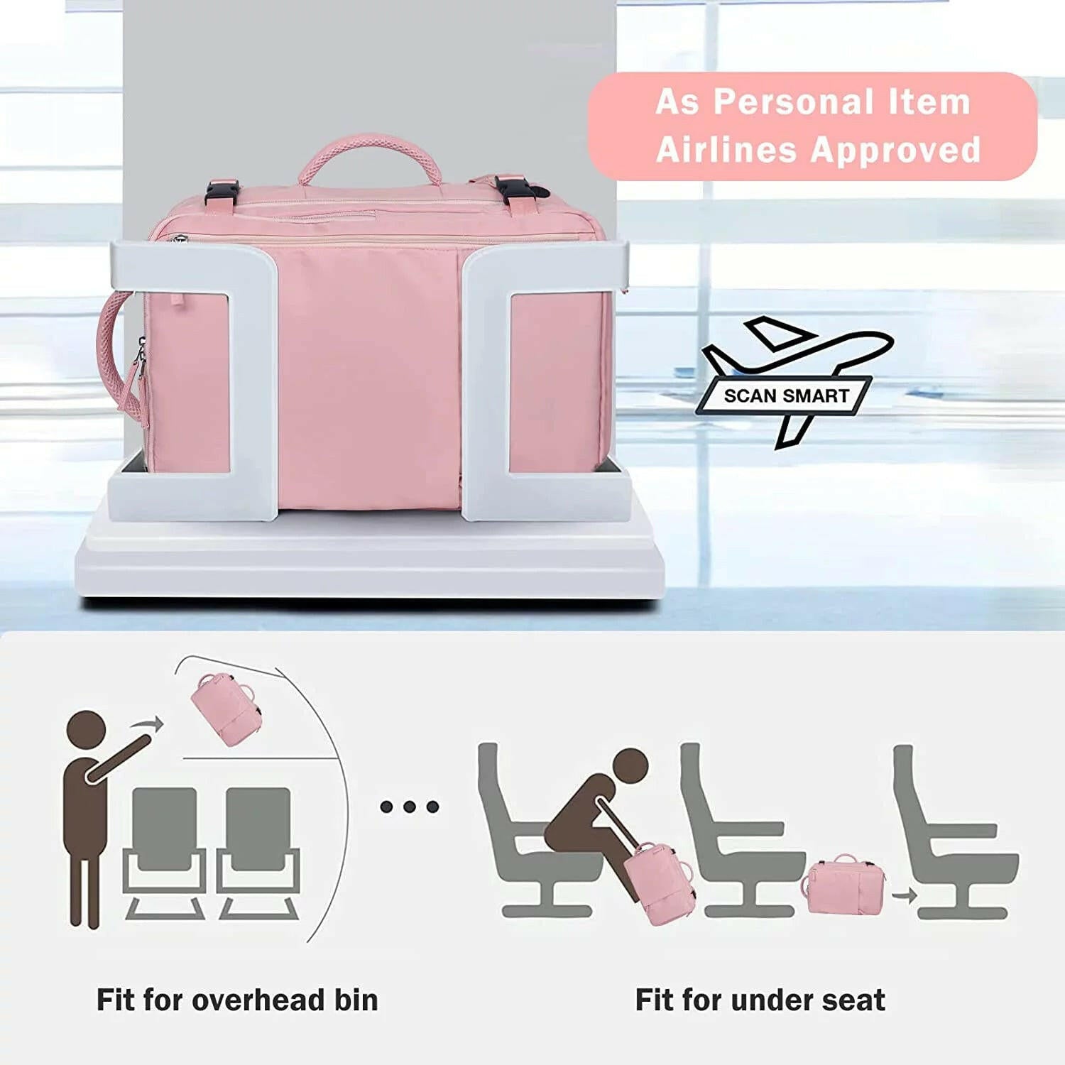 Extra Large Travel Backpack for Women,Carry on Backpack,17 Inch Laptop Backpack,Hiking Backpack,School Bag,Pink.