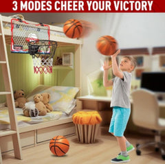 Children Indoor Basketball Framer, Basketball Frame Noise Reduction and 9 Modes, Led Lighting Scratch Resistant Electronic Scoreboard.