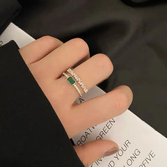Zircon Adjustable Women'S Ring.