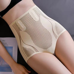 Ice Silk Shaping Women Sculpt Shaping High Waisted Body Briefs Shaper Tummy Slimming Flat Belly Shapewear Lingere