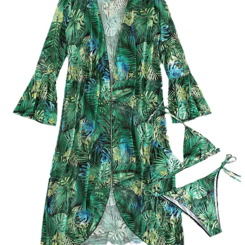New Women's 3-Piece Sexy Bikini Set with Cover-Up