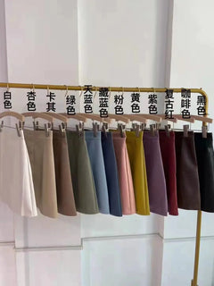 2024 Women's High Waist Chic PU A-Line Skirt