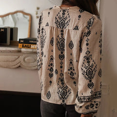 Elegant Printed Shirts for Women - Flowy Bohemian Shirts.