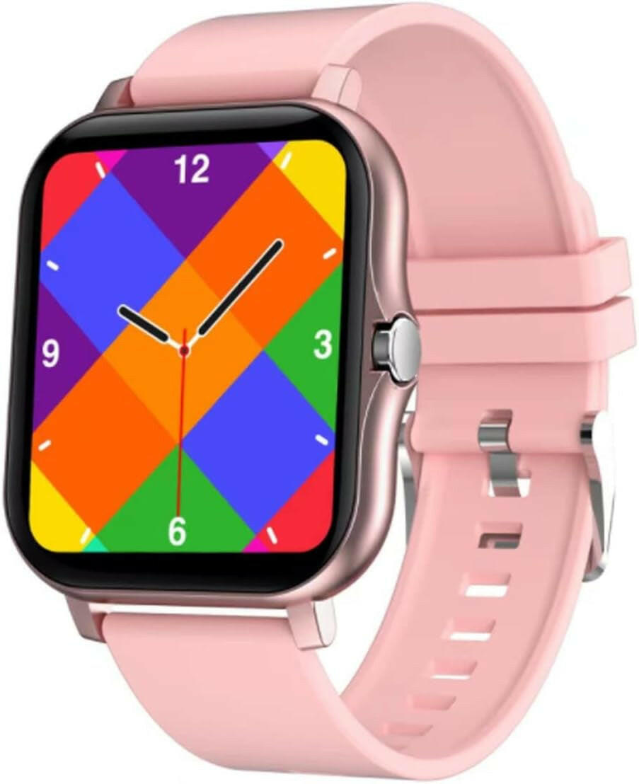 Smart Fitness Tracker Watch for Android/Ios - IP68, Heart Rate/Blood Oxygen/Sleep Monitoring, 8 Sports Modes, Breath Training, Weather Updates - 1.69-Inch Display for Men and Women (Rose Gold).