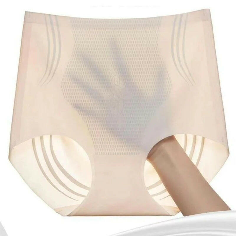 Ice Silk Shaping Women Sculpt Shaping High Waisted Body Briefs Shaper Tummy Slimming Flat Belly Shapewear Lingere.