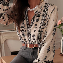 Elegant Printed Shirts for Women - Flowy Bohemian Shirts.