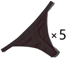 5 Pcs/Lot Sexy Women Cotton G String Thongs Low Waist Seamless Female Underpants Solid Color High Elasticity Underwear Lingere