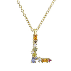 S925 Sterling Silver DIY Letter Pendant Necklace